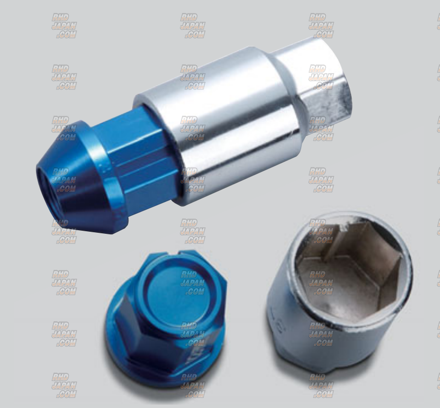 Enkei Performance Duralumin Wheel Lock Nut Set Blue - M12x1.25